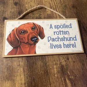 Dachshund Wall Sign with Rope Hanger